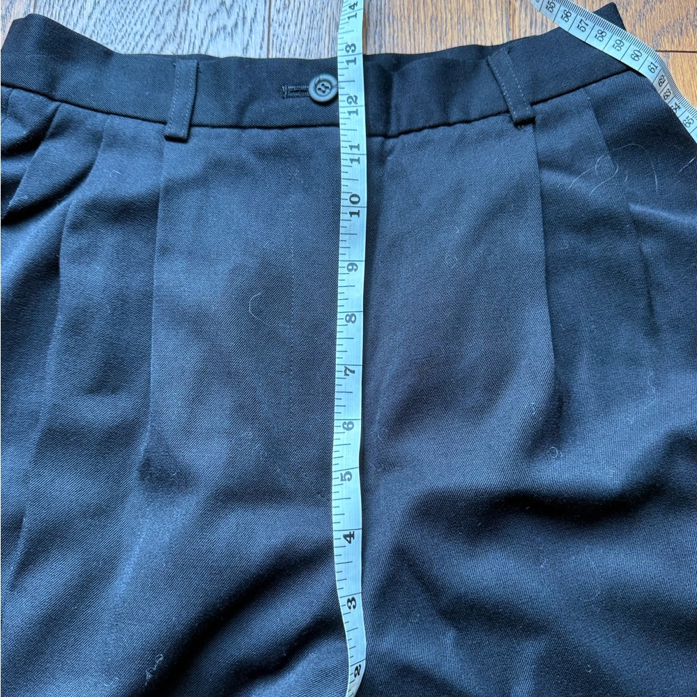 Vintage 90s J. Crew Black wool pleated trousers size 6 - Picture 8 of 12